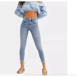 Free People Raw Hem High Rise Jeggings Sz 26